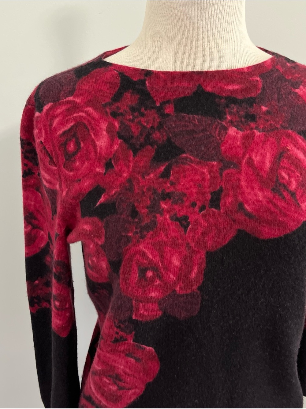 Talbots Audrey Cashmere Sweater - Ikat Roses - Picture 4 of 7